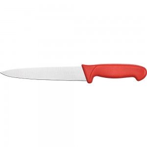 Nóż do krojenia, HACCP, czerwony, L 180 mm
